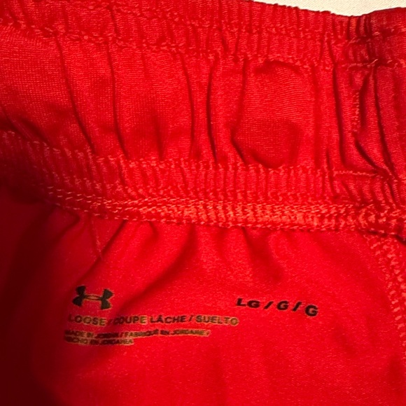Under Armour Red Men's Athletic Shorts - Picture 2 of 5